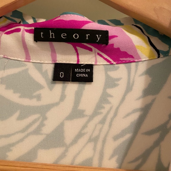 Theory Walda tropical print silk shirt dress - Picture 4 of 5